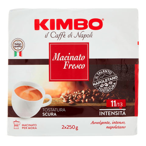 Café Moulu Frais Kimbo - Paquet De 2 X 250 Gr (Total 500 Gr)