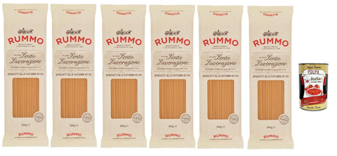 Rummo Spaghetti Alla Chitarra N° 104, Durum Pâtes Sémoraires, Italiennes Pasta Italian Noodles 6x 500 G Pack + Italian Gourmet Polpa Di Pomodoro 400 G