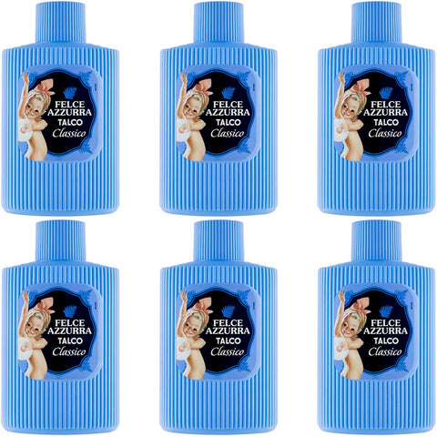 Paglieri Felce Azzurra Talco Classico Lot De 6 Boîtes De Poudre Pour Le Corps Talc 150 G
