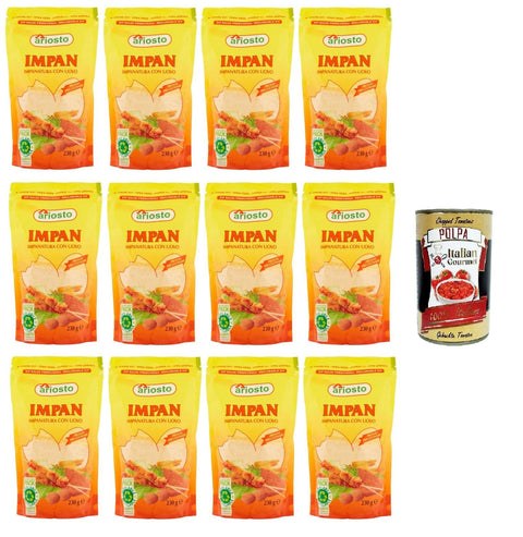 Ariosto Impan Impanatura Con Uovo Impan Panade Avec Œuf 12 X 230 G + Italian Gourmet Polpa 400 G