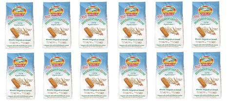 Lot De 12 Biscuits Italiens Divella Non Ti Scordar Di Me Biscotti Integrali Ai Céréales Au Blé Entier 400 G