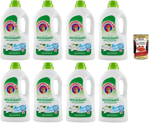 Chanteclair Lavatrice Detersivo Liquido Lessive Liquide Pour Machine À Laver Formule Avec Dégraissant 28 Lavages 8 X 1260 Ml + Italian Gourmet Polpa 400 G