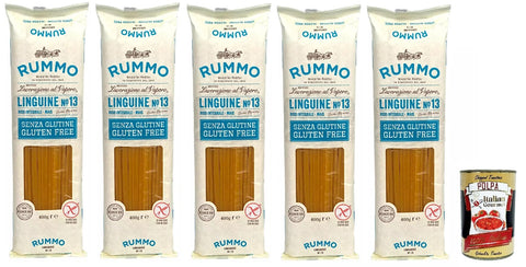 Rummo Lot De 5 Boîtes De 400 G De Pâtes Sans Gluten, Sans Gluten, En Bronze, Idéales Pour Les Personnes Souffrant De La Maladie Cœliaque Ou D'intolérance Au Gluten, 400 G