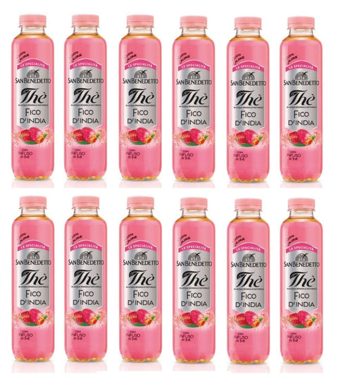 San Benedetto Thè Al Fico D'india Lot De 12 Thés Glacés Jetables En Pet 500 Ml Boisson Non Alcoolisée