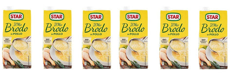 Star Brodo Pollo Broth Lot De 6 Bouillons Liquides Pour Poulet 1 L