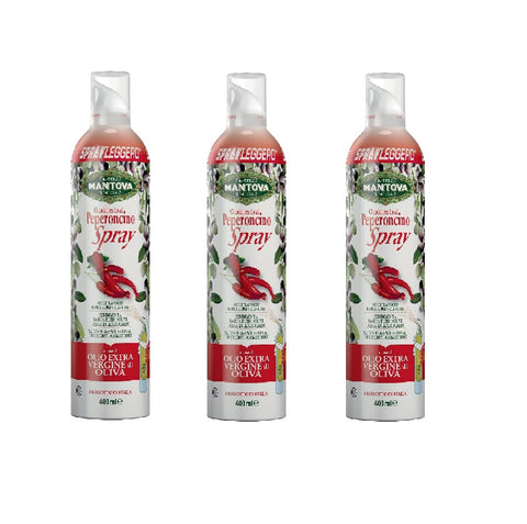 Fratelli Mantova Peperoncino spray in olio extravergine di oliva 400ml - Spray au piment dans l'huile d'olive extra vierge