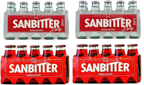 Italian Apeterivo Sanbitter 20 X 100 Ml + San Bitter Dry White 20 X 100 Ml + Crodino Bitter