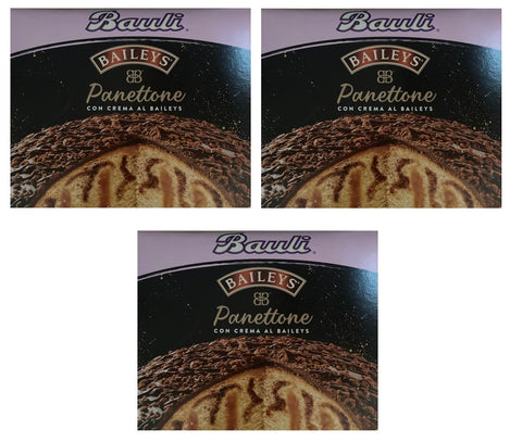 Bauli Il Panettone Baileys Lot De 3 Baileys À La Crème Et Recouvert De Chocolat 750 G
