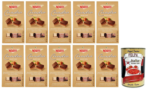 Novi Cuadro Quattro Lot De 10 Sachets De 150 G De Chocolat Délicieux Avec Noisettes Italiennes 400 G
