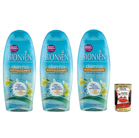 Bionsen Dermo Rivitalizzante Gel Douche Et Bain 650 Ml, Gel Douche Revitalisant 3 X 650 Ml + Polpa Italian Gourmet 400 G