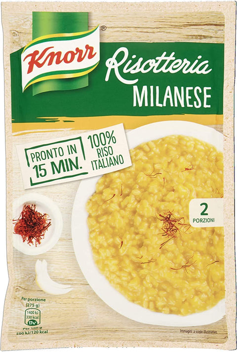 15 X Knorr Risotto Alla Milanese Riz Safran 175 G 100 % Italien Plats Préparés