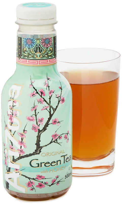 Arizona - Thé Vert Aromatisé Au Miel - Boisson 100% Plaisir - Emballage Design - 1 Bouteille Pet 500 Ml