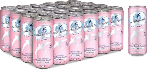 San Benedetto - Eau Minérale Naturelle En Boîte - Boisson Pure Et Rafraîchissante - Design Élégant - Forme Solide Et Pratique - 24 X 330 Ml + Italian Gourmet Polpa 400 G