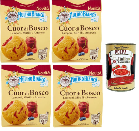 Biscotti Cuor Di Bosco Mulino Bianco Biscotti Cuor Di Bosco 4 X 300 G + Italian Gourmet Polpa 400 G