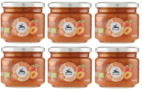 Alce Nero Composta Di Albicocche Biologica Lot De 6 Compote D'abricot Bio Avec Abricots Italiens Bio 270 G