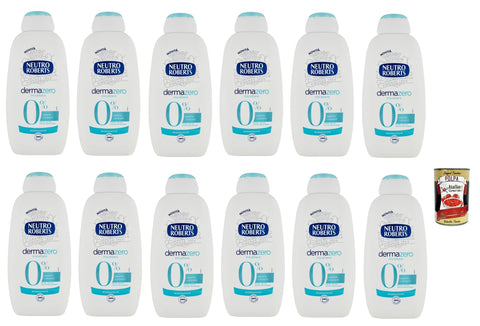 Neutro Roberts Dermazero Micellare Bagnodoccia Formule De Bain Corporel, Hydratante Et Enveloppante, Avec Huile De Glycérine Pure, 12 X 450 Ml + Polpa Italian Gourmet 400 G