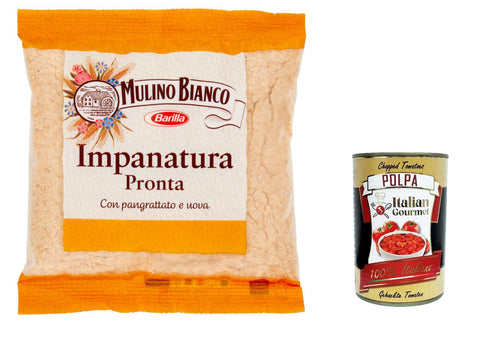 Mulino Bianco Impanatura Pronta Lot De 3 Préparations À Paner 200 G + Polpa Italien Gourmet 400 G