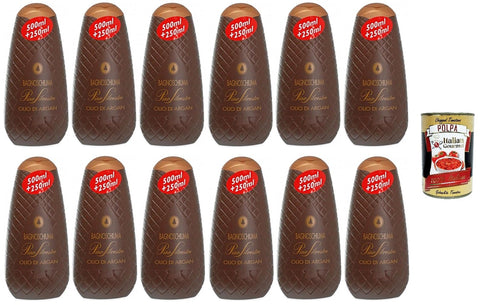 Pino Silvestre Bath Foam Bagnoschiuma Classico Olio Di Argan Lot De 12 Gels Douche À L'huile D'argan 750 Ml + Polpa Italian Gourmet 400 G