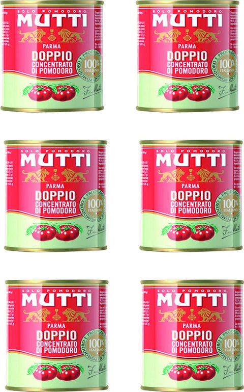 Mutti Double Concentré De Tomates - Conserves 140 G - Lot De 6