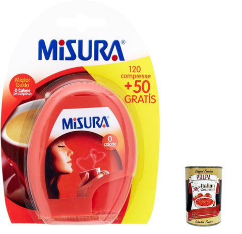 Misura Edulcorante Lot De 3 Succédanés De Table 170 Comprimés 14,45 G + Polpa Gourmet Italien 400 G