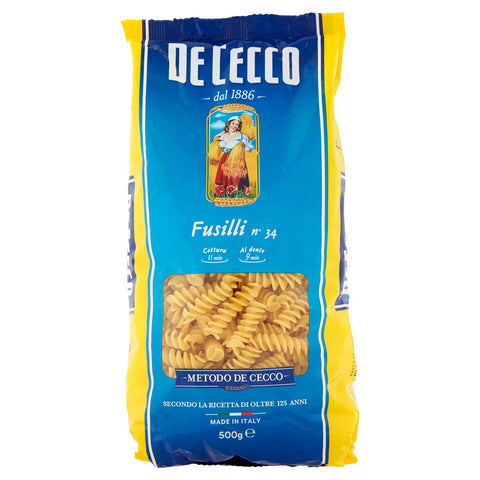 De Cecco Fusilli, Pâtes Alimentaires - Le Paquet De 500g
