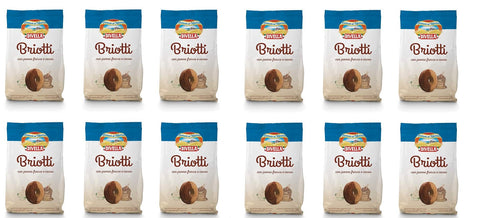 Divella Briotti Lot De 12 Biscuits Sablés À La Crème Fraîche Et Au Cacao 400 G