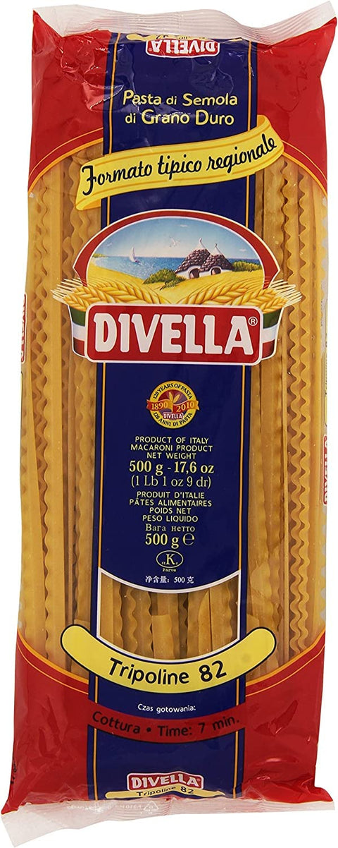 Lot De 10 Pâtes Divella 100 % Italiennes N° 82 Tripoline 500 G