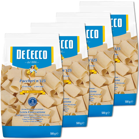 4 Pâtes De Cecco Le Specialita Paccheri N°125 500 G + Italian Gourmet Polpa 400 G