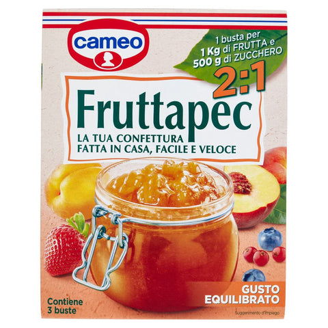 Cameo Fruttapec Gusto Equilibrato Préparé Pour Confiture Maison 75 G ( Contient 3 Sachets De 25 G )