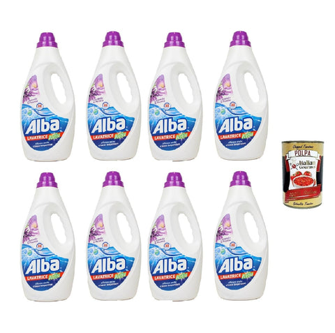Alba Lavatrice Active Lavanda E Peonia Lessive Liquide 33 Lavages 8 X 1850 Ml + Italian Gourmet Polpa 400 G