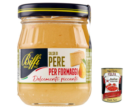 Biffi Salsa Di Pere Per Formaggi, Poires Sauce Moutarde Pour Fromage 100 G + Polpa Italien Gourmet 400 G