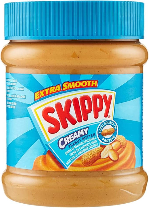 12x SKIPPY pots de 340 g de beurre de cacahuète  « crémeux » | Beurre de cacahuète sans huile de palme | Extra crémeux et composé à 91 % de cacahuètes | Sans morceaux | Délicieux beurre de cacahuète au goût riche et crémeux