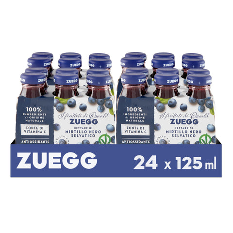 Zuegg Pack De Jus De Bleuets De 24 Bouteilles De 125 Ml