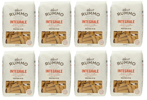 Rummo Pasta Rigatoni N°50 Lot De 8 Pâtes À Grains Entiers 500 G