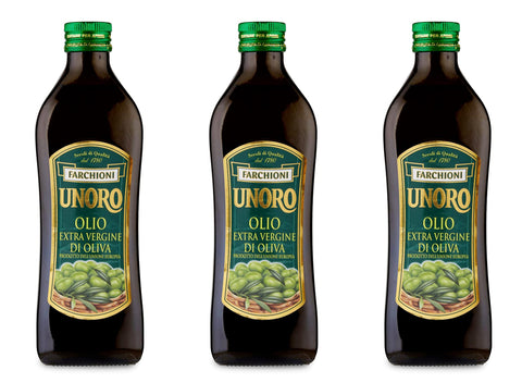 Farchioni Unoro Extra Natives Natives Lot De 3 Huiles D'olive Olio 0,75 L