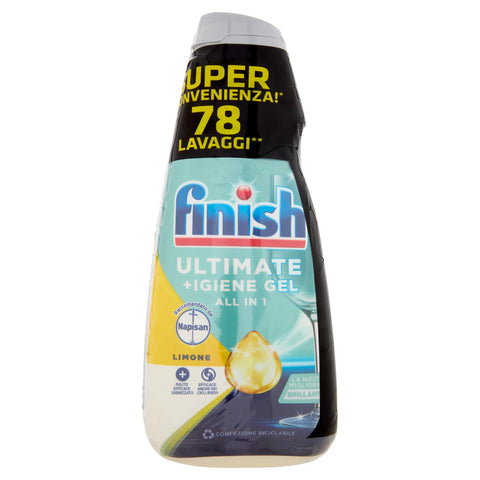 Finish Quantum Gel Nettoyant Pour Lave-Vaisselle Liquide Avec Le Pouvoir De Napisan, Multifonction, Frais, 78 Lavages, 3 Paquets De 26 Lavages, 1966 G