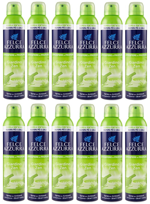 Felce Azzurra Giardino Zen Lot De 12 Déodorants D'ambiance En Spray 250 Ml