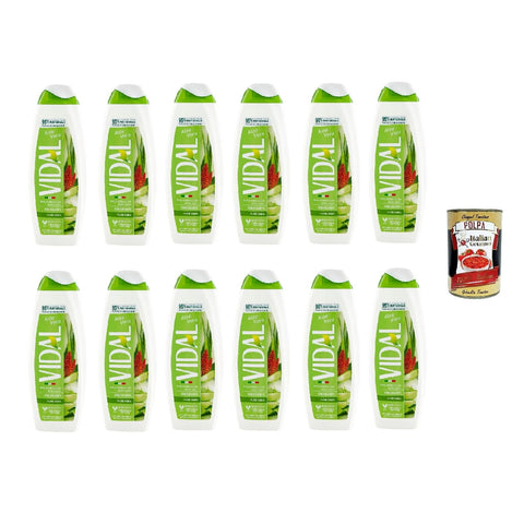 Vidal Bagnodoccia Gel Douche À L'aloe Vera 500 Ml, 12 X 500 Ml + Polpa Italian Gourmet 400 G