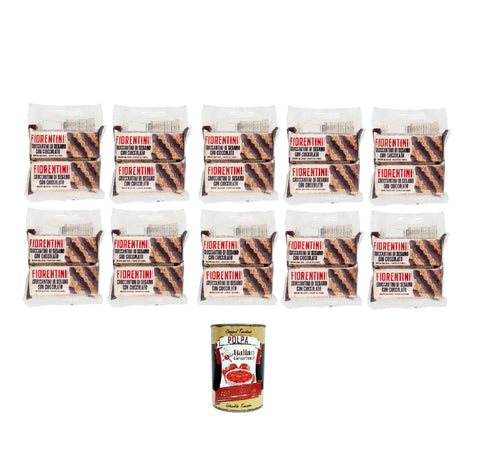 Fiorentini Croccantini di Sesamo con Cioccolato Chips de sésame au chocolat 120 g + Italian Gourmet polpa 400gg