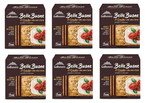 Galbusera Bellebuone Lot De 6 Craquelins À Grains Entiers Avec Mélange D'avoine Et De Graines (5 X 40 G) 200 G