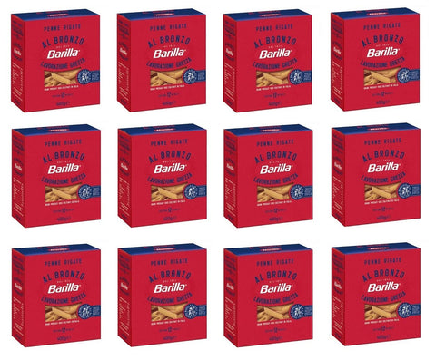 Barilla Penne Rigate Al Bronzo Lot De 12 Pâtes Tirées 400 G