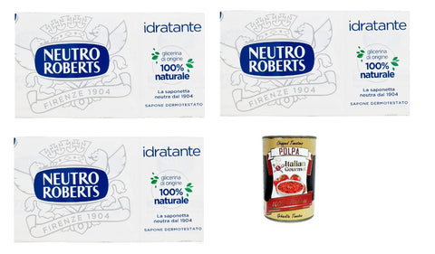 Neutro Roberts Solido Idratante Lot De 3 Savons Hydratants (3 X 100 G) + Italian Gourmet Polpa 400 G
