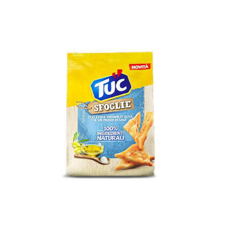 Tuc Sfoglie Crackers con Olio Extra Vergine di Oliva e un pizzico di sale Crackers à l'huile d'olive extra vierge et une pincée de sel 192g