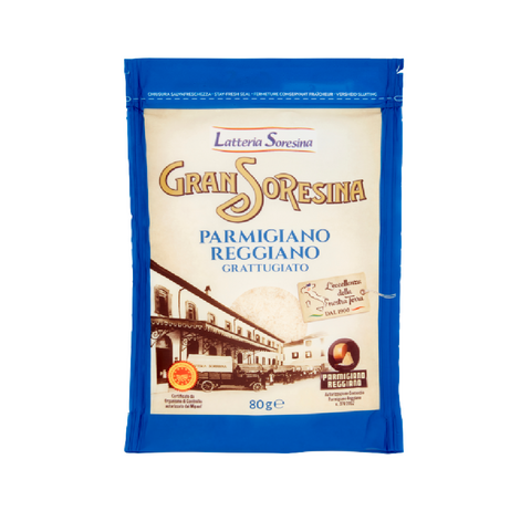 Gran Soresina Parmigiano Reggiano Grattugiato Fromage râpé DOP 80gr