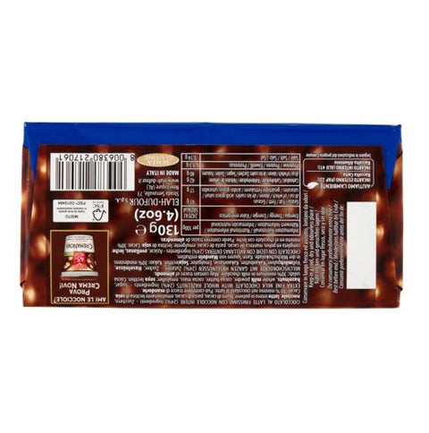 Novi Nocciolato al Latte Tablette de chocolat au lait aux noisettes entières (12 x 130 g) – Original italien