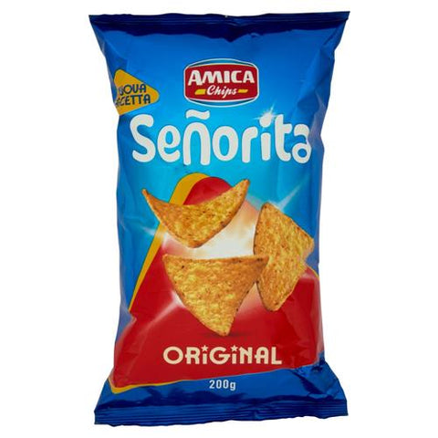 22x Amica Chips Señorita Tortilla Classica Mais Frites italiennes originales, paquet de 200 g.