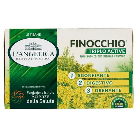 5x L' Angelica Le Tisane Finocchio Triplo Active Tisane de fenouil pour soulager les ballonnements et faciliter la digestion.