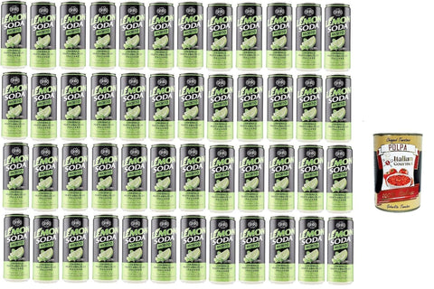 Lemonsoda Mojito De Crodo, Jus De Citron Vert Du Sud De L'italie, Rafraîchissant Et Fruité, Peut 48x 330 Ml + Italian Gourmet Polpa 400g