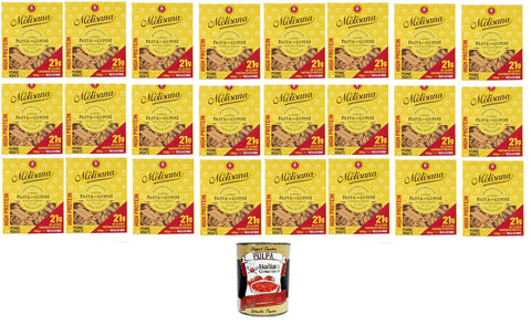 La Molisana, Penne Rigate Aux Lupins, Tagliatelles Protéinées Avec Farine De Lupin Et Semoule De Blé Dur Italienne – 24 X 400 G + Polpa Italien Gourmet 400 G