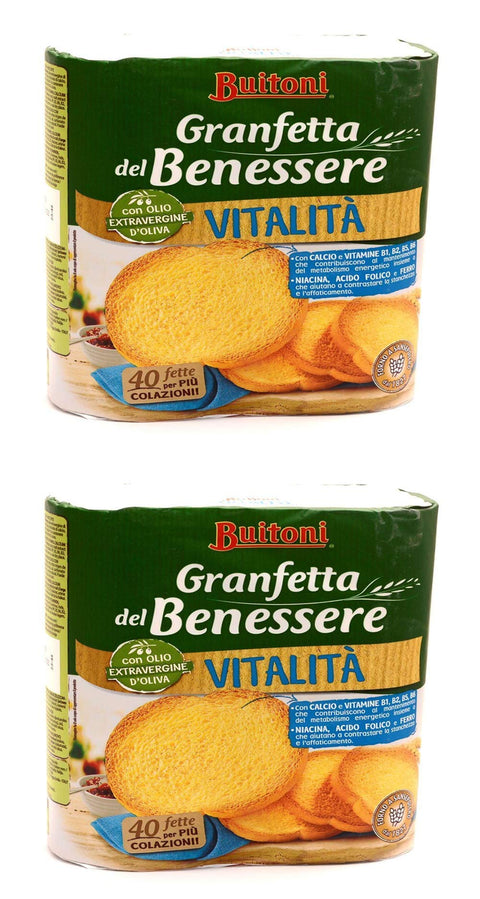 Buitoni: Biscottate De Fette « Granfetta » 40 Pièces – Toast Italien Vitaminé – 300 G Lot De 2